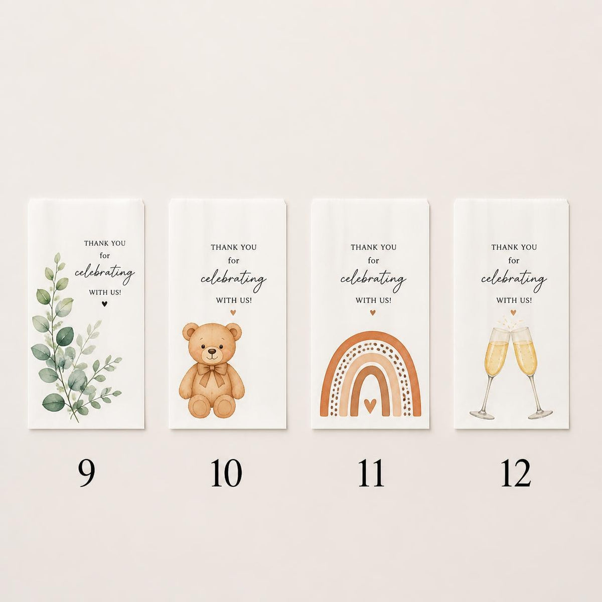Kraft Paper Bags Without Handles – White & Brown, 2 Sizes, Custom Logo Print, Pack of 25–300