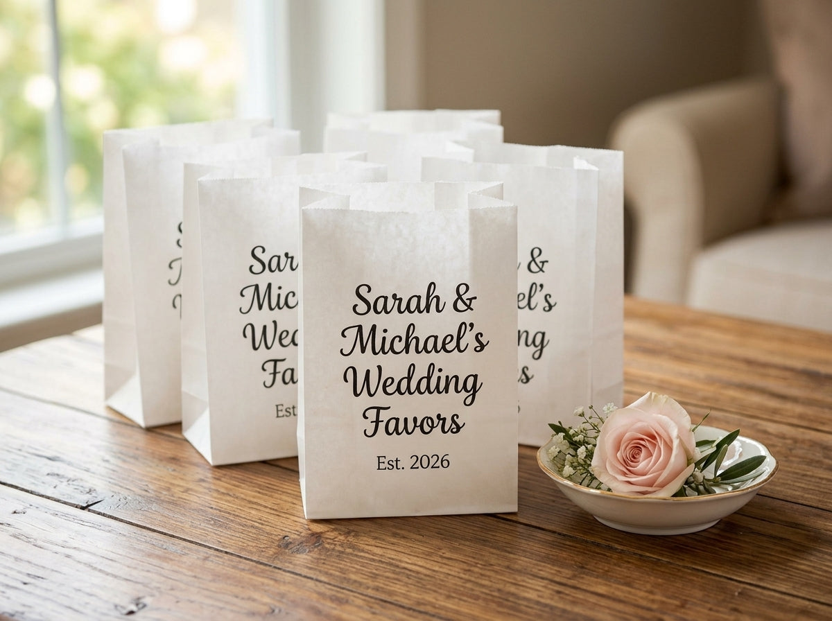 Kraft Paper Bags Without Handles – White & Brown, 2 Sizes, Custom Logo Print, Pack of 25–300